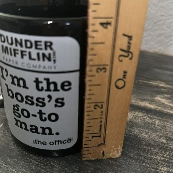 Dunder Mifflin "Im The Bosss Go-To Man" Black Coffee Mug - Picture 4 of 5